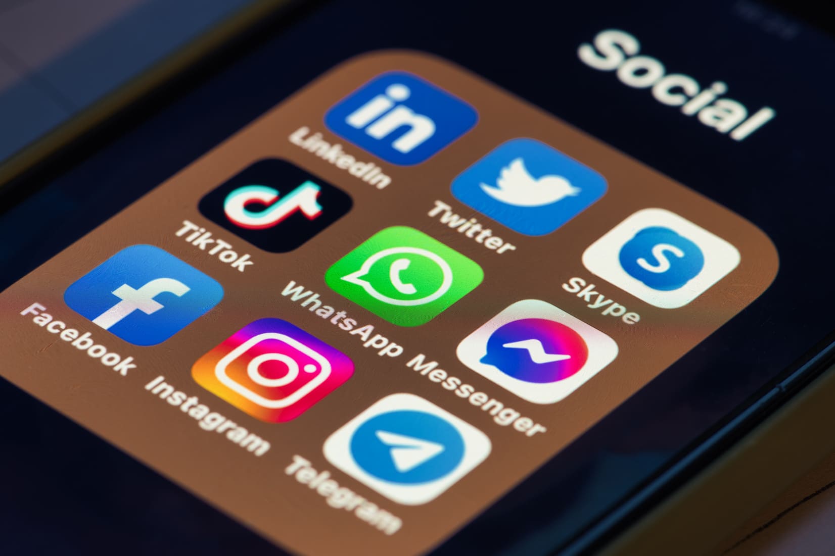 代表的なSNSのスマホアイコン