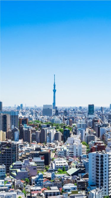 東京スカイツリーとビルの街並み